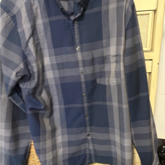 Burberry Navy Checkered Shirt
